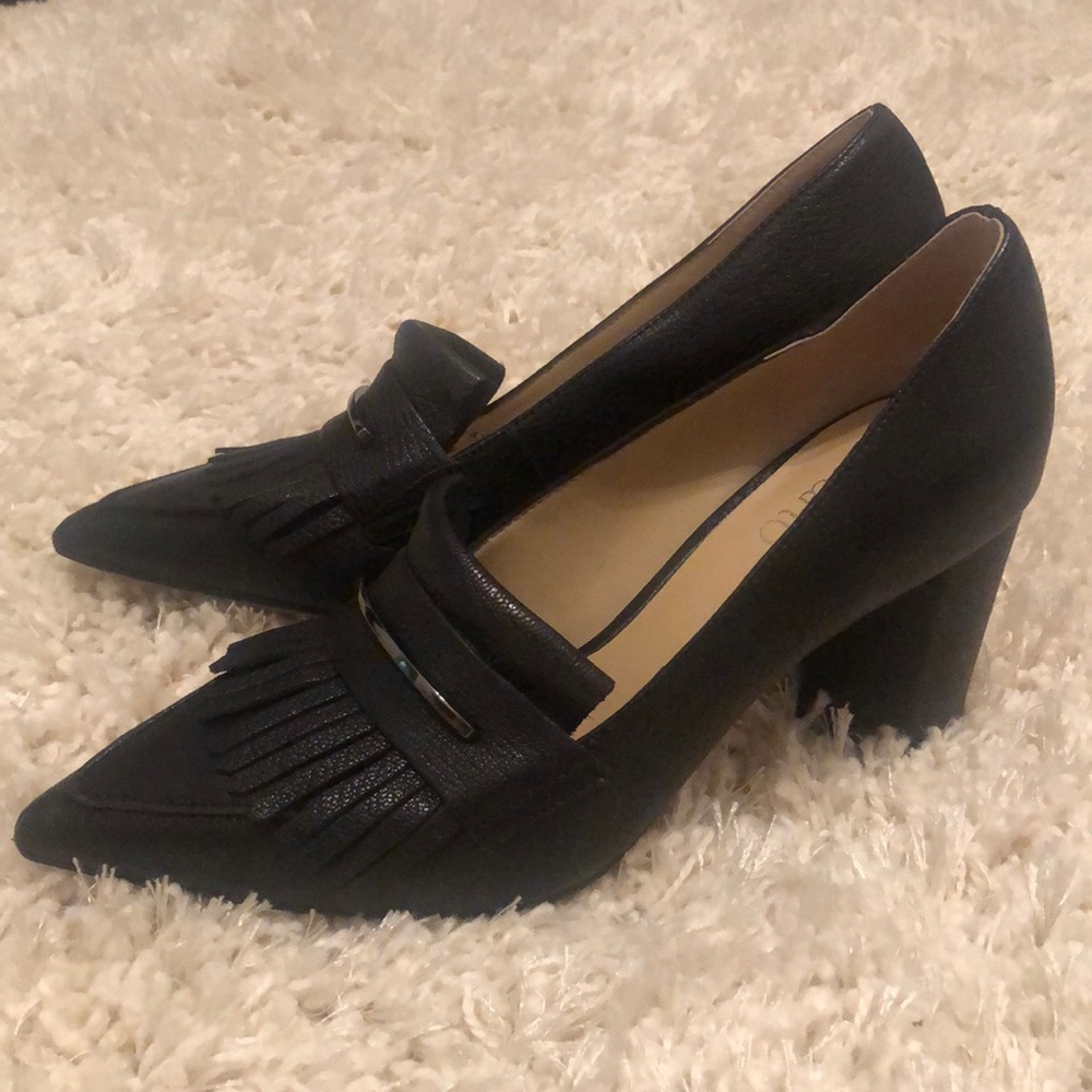 Black Franco Sarto Noble block heels